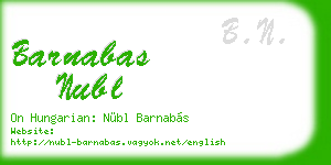 barnabas nubl business card