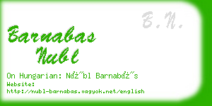 barnabas nubl business card